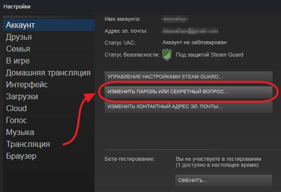 Инструкция: Как поменять пароль в Стиме (инструкция, пароль, стиме) 080515_1326_55