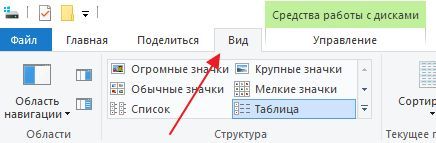 переход на вкладку Вид переход на вкладку Вид