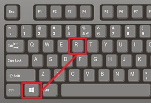 комбинация клавиш Windows-R комбинация клавиш Windows-R