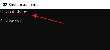переход в другую папку переход в другую папку