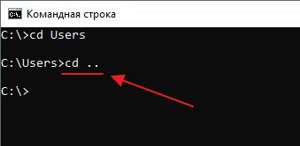переход в папку на уровень выше переход в папку на уровень выше