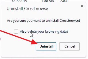 Удалите Crossbrowser Удалите Crossbrowser