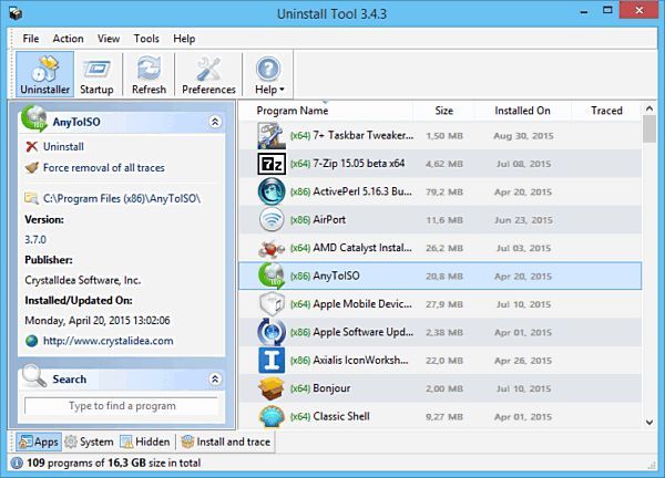 программа Uninstall Tool