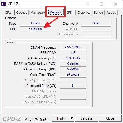 объем оперативной памяти в CPU-Z объем оперативной памяти в CPU-Z