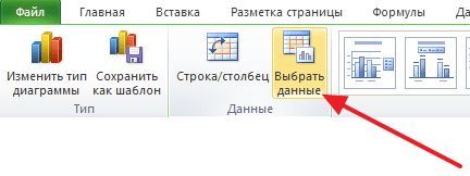 кнопка Выбрать данные кнопка Выбрать данные