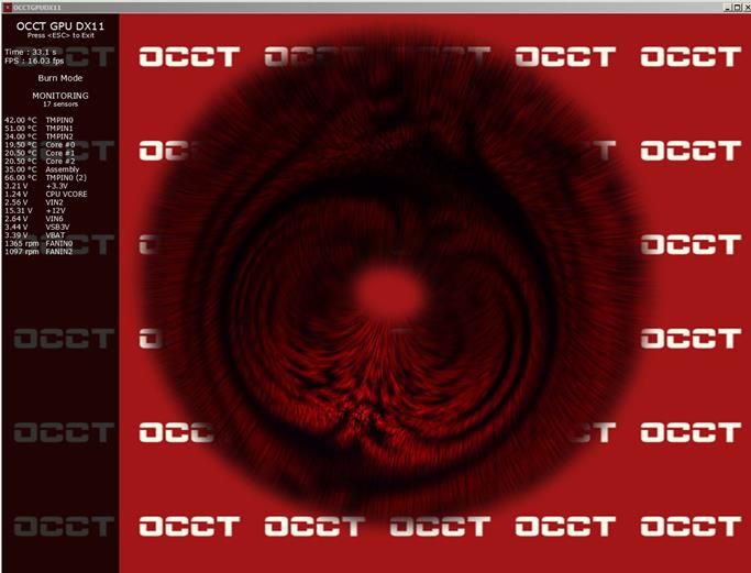 тестирование видеокарты с помощью программы OCCT