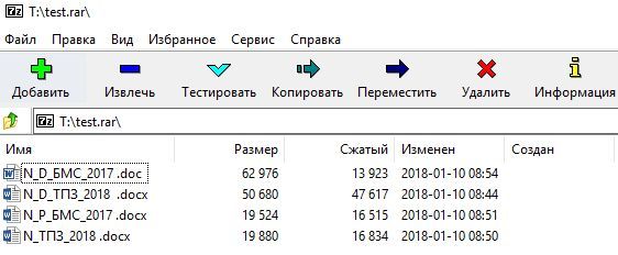 содержимое архива в 7-Zip содержимое архива в 7-Zip
