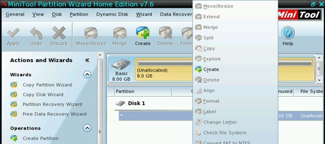 программа Partition Wizard