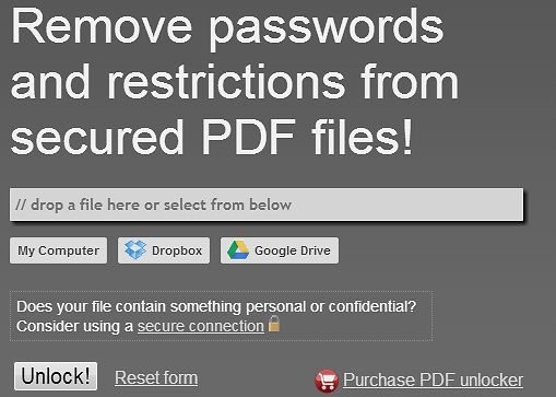 Как снять защиту с PDF с помощью онлайн сервиса