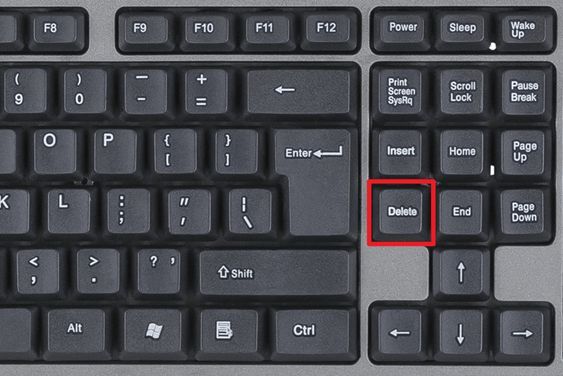кнопка Delete на клавиатуре кнопка Delete на клавиатуре