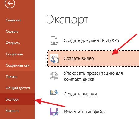 экспорт презентации в формате видео экспорт презентации в формате видео