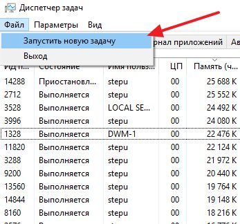 запуск новой задачи запуск новой задачи