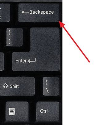 клавиша BACKSPACE на клавиатуре клавиша BACKSPACE на клавиатуре