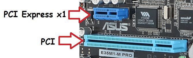 разъемы PCI Express x16 и PCI на материнской плате разъемы PCI Express x16 и PCI на материнской плате