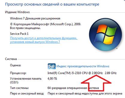 частота процессора частота процессора