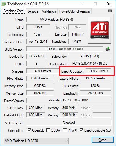 посмотрите версию DirectX поддерживаемую видеокартой посмотрите версию DirectX поддерживаемую видеокартой