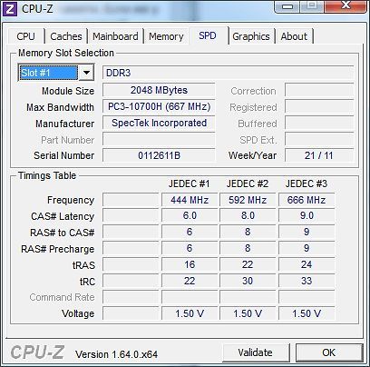 оперативная память в программе CPU-Z