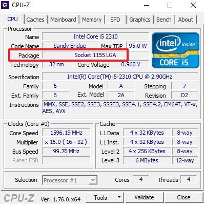 название сокета в программе CPU-Z название сокета в программе CPU-Z