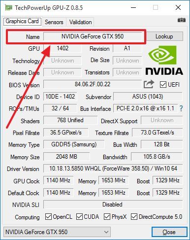 видеокарта в GPU-Z