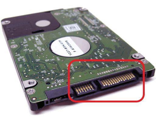 SATA интерфейс на 2.5 дюймовом жестком диске