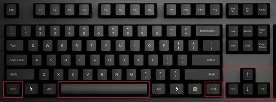 выделение нескольких отдельных файлов с помощью клавиатуры