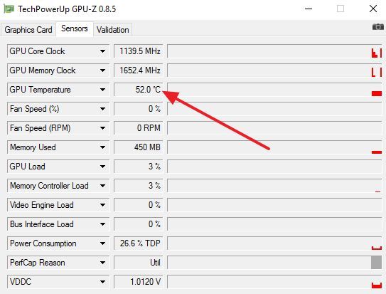 температура видеокарты в GPU-Z температура видеокарты в GPU-Z