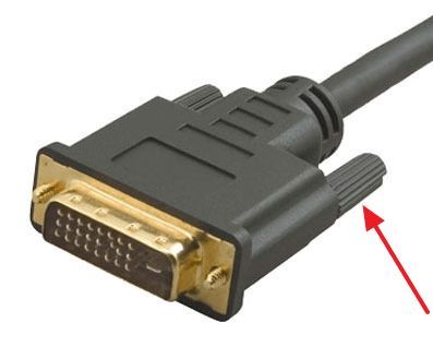 фиксатор на DVI кабеле фиксатор на DVI кабеле