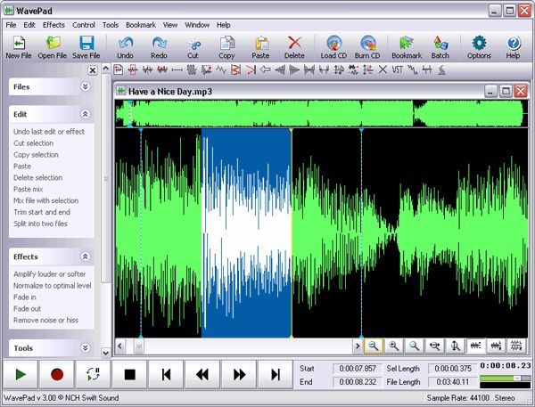 Программа для нарезки музыки: WavePad Программа для нарезки музыки: WavePad