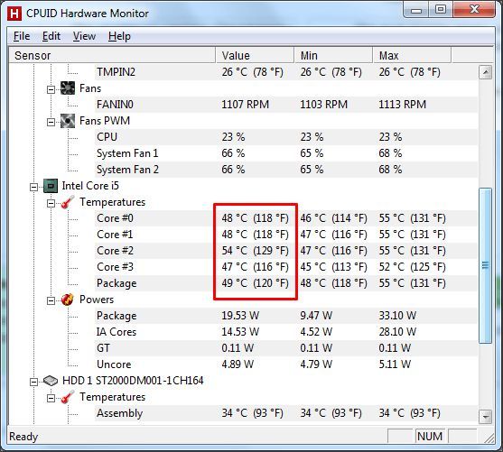 программа HWmonitor