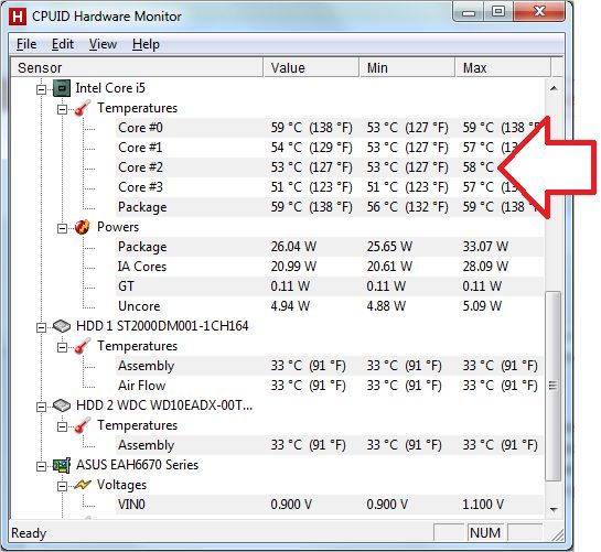 программа HWMonitor программа HWMonitor