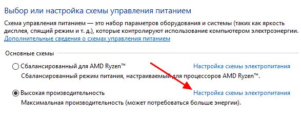 настройки активной схемы электропитания настройки активной схемы электропитания