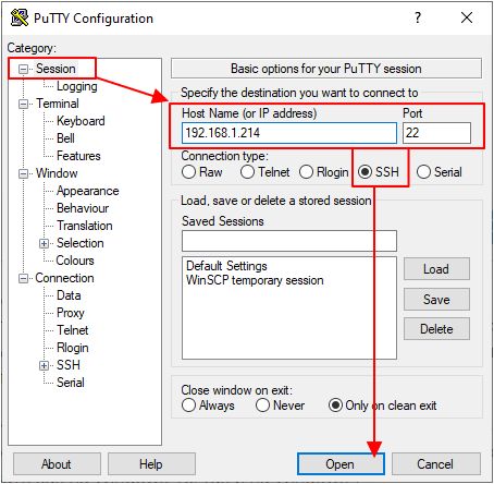 подключение по паролю через PuTTY подключение по паролю через PuTTY