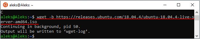 скачивание в фоновом режиме в wget
