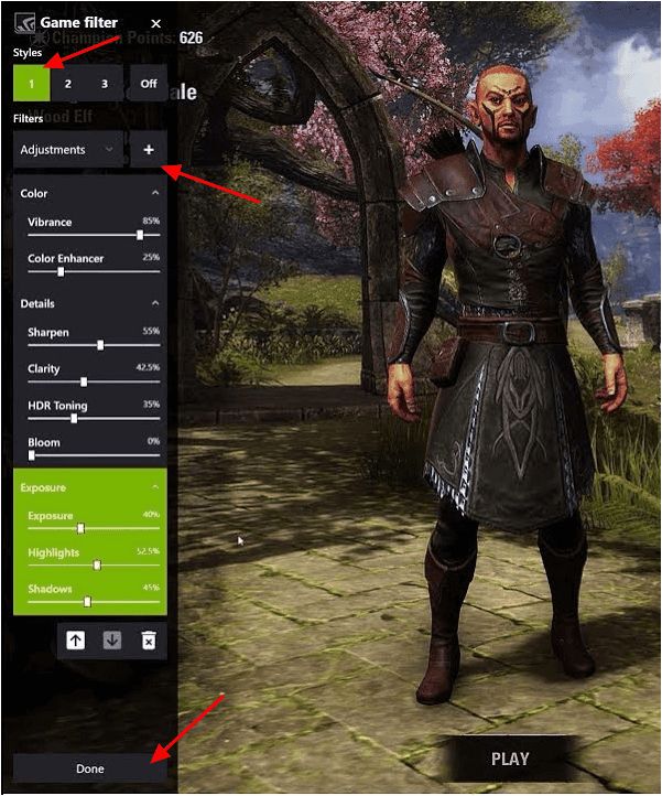 параметры NVIDIA Freestyle параметры NVIDIA Freestyle