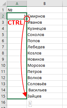 выделение ячеек с клавишей CTRL выделение ячеек с клавишей CTRL
