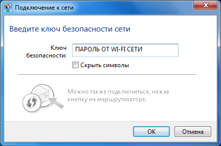 ввод пароля для доступа