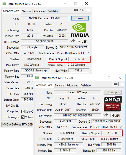 поддержка DirectX 12 поддержка DirectX 12