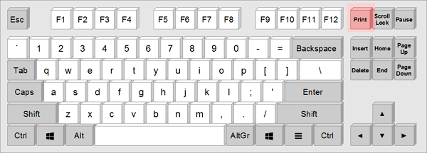 скриншот с помощью PrintScreen скриншот с помощью PrintScreen