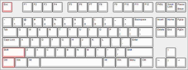 комбинация клавиш CTRL-SHIFT-ESC комбинация клавиш CTRL-SHIFT-ESC