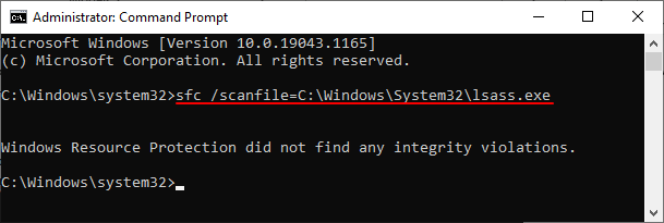 командана sfc /scanfile