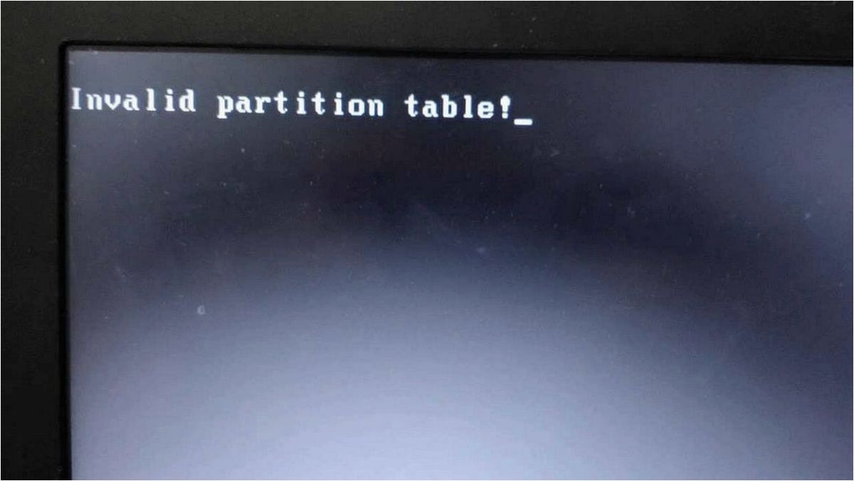 (invalid, partition, table, загрузке, ноутбука) Invalid Partition Table при загрузке ноутбука Dell — как решить ошибку и восстановить работоспособность системы