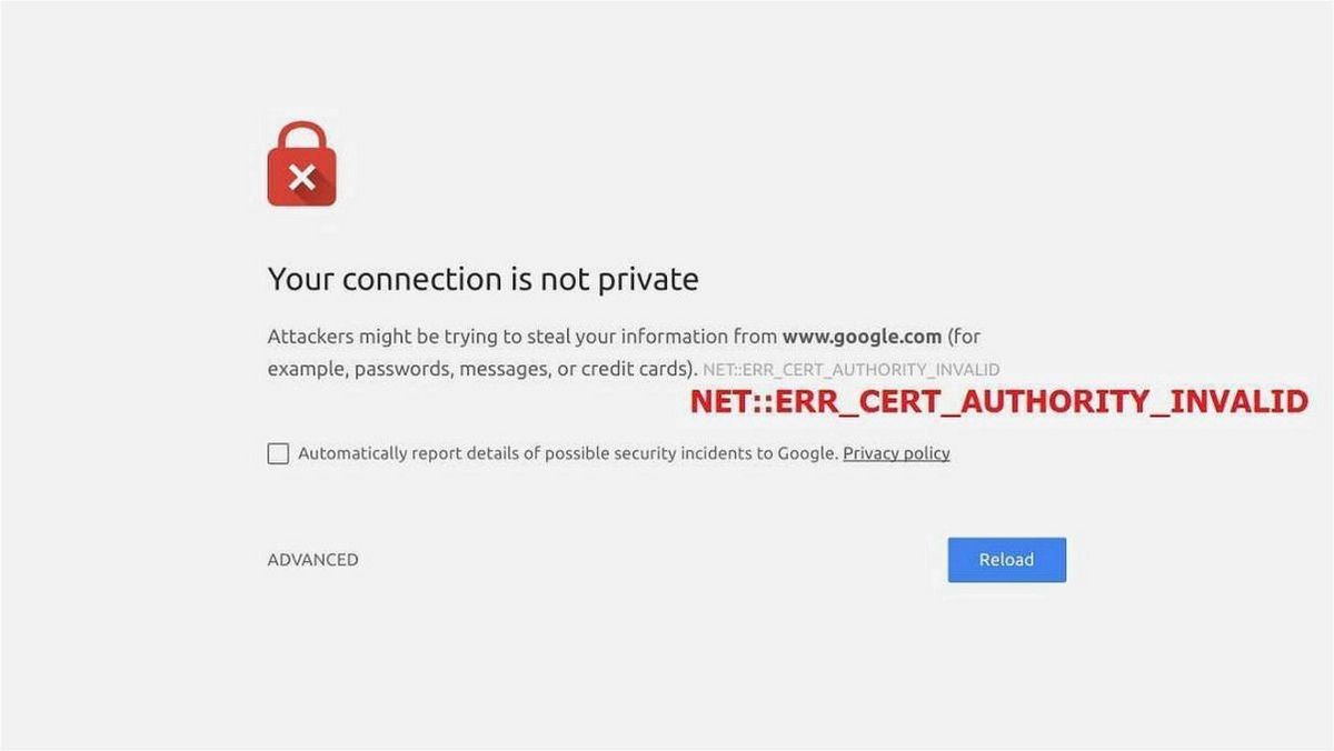 ERR_CERT_AUTHORITY_INVALID — как решить ошибку с недействительным сертификатом авторизации