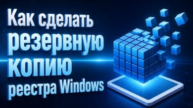 Как создать резервную копию реестра Windows