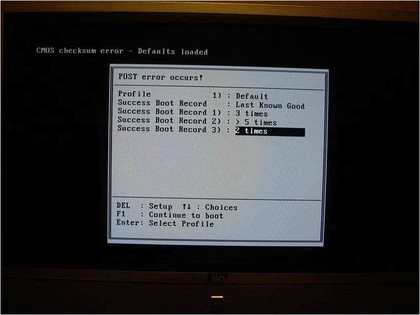(cmos, checksum, error, system, invalid) CMOS Checksum Error, System CMOS checksum bad, CMOS checksum is invalid, CMOS checksum failed, Setup settings error CMOS checksum error or CMOS battery loss occurs