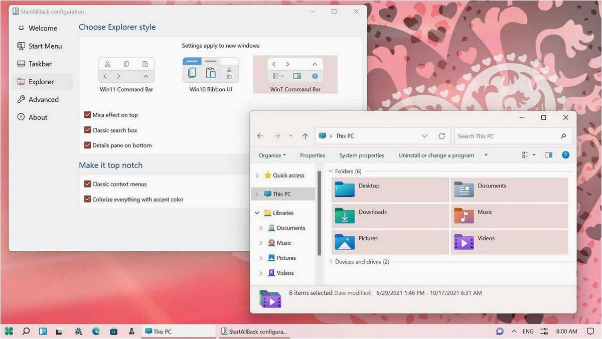 StartAllBack — программа для настройки меню Пуск и панели задач Windows 11