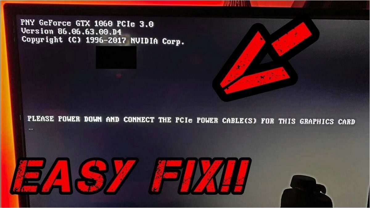 (power, down, connect, pcie, cables) Please power down and connect the PCIe power cables for this graphics card при загрузке — варианты решения