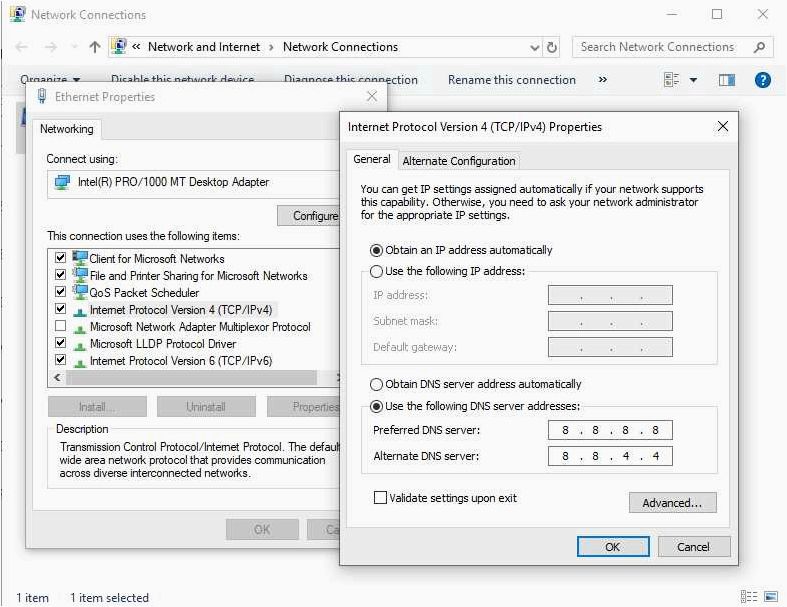 Как изменить DNS-сервер в операционной системе