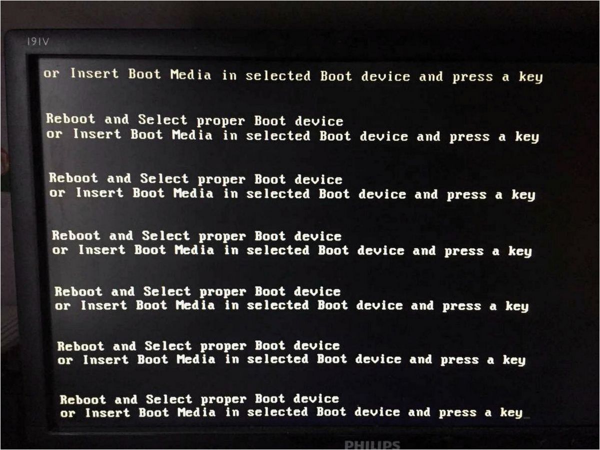 (ошибка, reboot, select, proper, boot) Ошибка Reboot and Select proper Boot Device при загрузке операционной системы