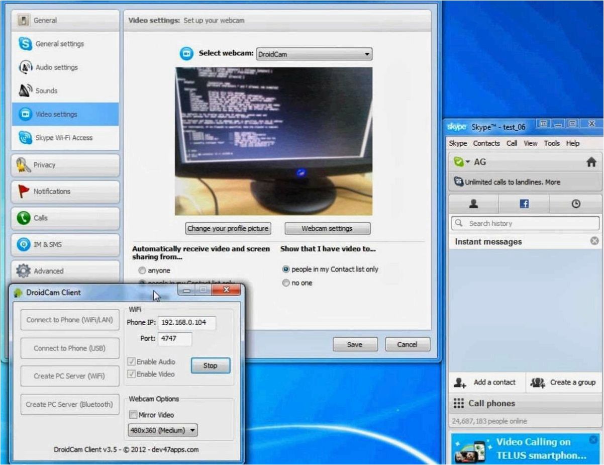 DroidCam Client — обязательный клиент для использования DroidCam в Windows