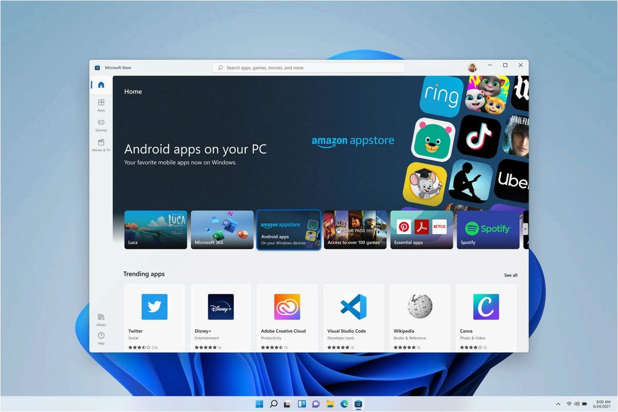 Windows Subsystem for Android (WSA) — установка приложений для Android и магазина Uptodown в Windows 11